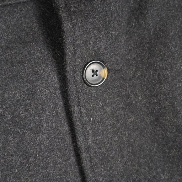 Vintage Old Navy Mens Black Wool Peacoat XXL Quilt lining single breasted City - Picture 3 of 13
